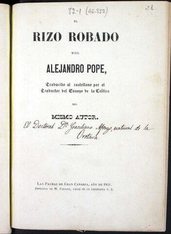 Obra de la Literatura del Neoclasicismo