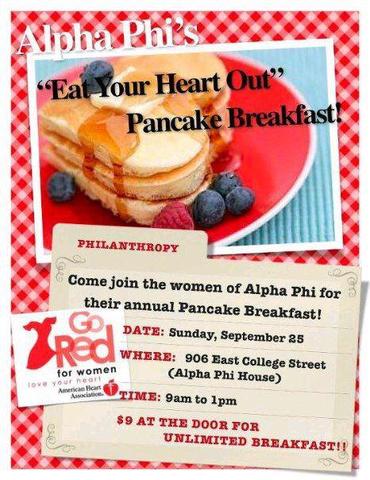 Alpha Phi's Pancake Breakfast