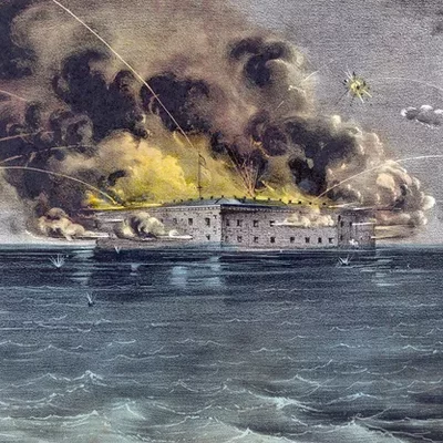 Timeline:  April 12, 1861.The attack on Fort Sumter The federal troops at Fort Sumter had been isolated when South Carolina had seceded from the Union