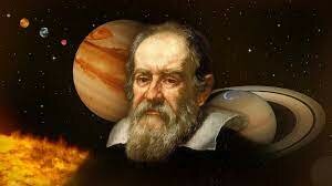Galileo Galilei sees the moons of Jupiter