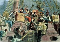 The Boston tea party 1773