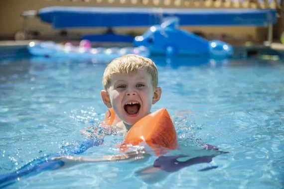 My first  swimming lessons
