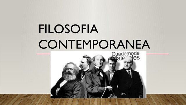 Filosofía contemporánea