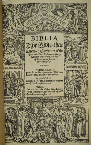 Coverdale Bible dedicated to Henry VIII