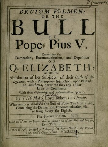 Elizabeth I's Excommunication