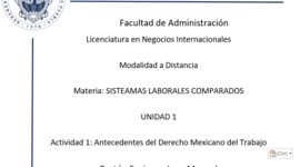 Timeline: A1_Antecedentes del Derecho Mexicano del Trabajo