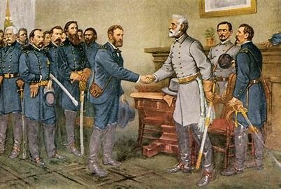 General Lee surrenders at Appomattox Courthouse