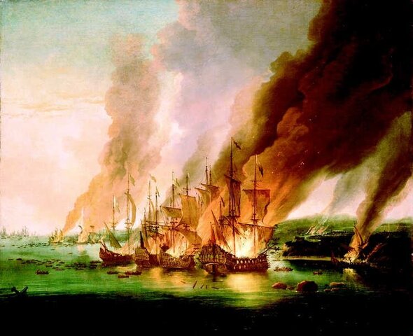 Cortes orders to destroy the ships