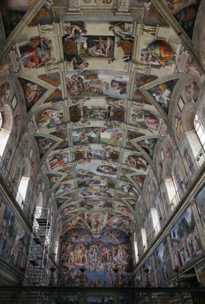 Michelangelo and the Sistine Chapel.