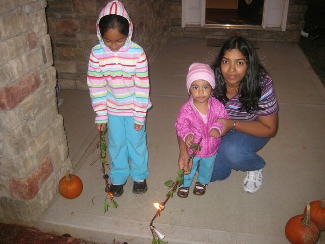 Empecé celebrar Diwali.