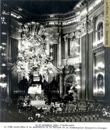 Beatificación de Margarita Bourgeoys por el Papa Pío XII.