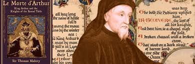 Thomas Malory, in gaol,somewhere in England, compiles Morte d' Arthur an English account of the friends tales of king Arthur