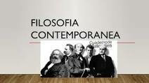 Filosofía contemporánea