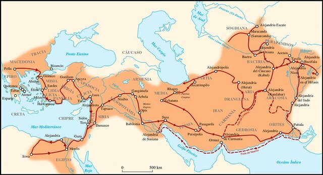 Alejandro Magno sucede a su padre Filipo