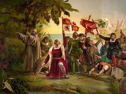 Llegada a Tierra Firme, por Colón.