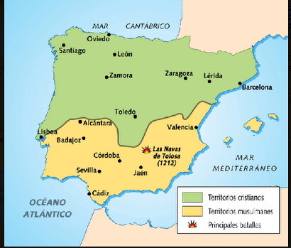 Batalla de Navas de Tolosa ( se acercan a la conquista reconquista el sur de España)