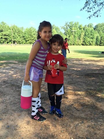 Tuve mi primero partido de fútbol.