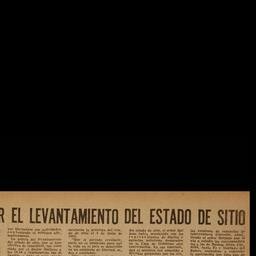 Proceso de Represión y Militarización, Estado de Sitio