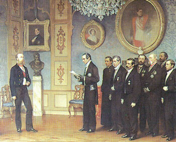 Maximiliano signed the Treaties of Miramar