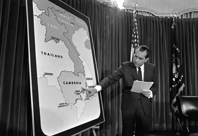 President Richard Nixon ordered the U.S. ground troops to invade Cambodia