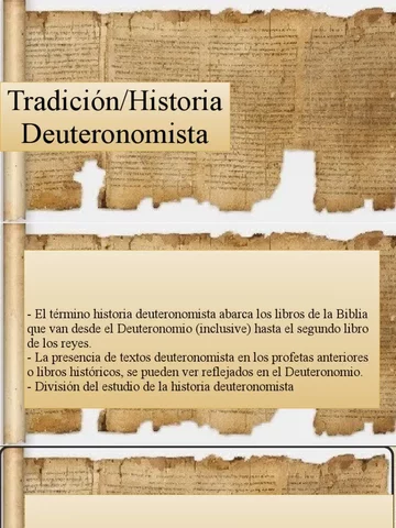 Tradición Deuteronomista 1ra redacción