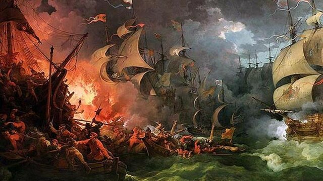 The defeat of the Spanish Armada