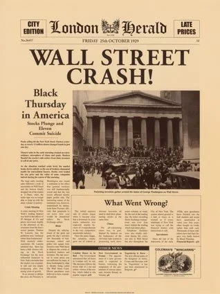 Crack del 29, la gran depresión.