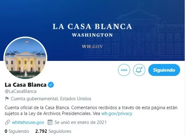 la casa blanca lanza su sitio web