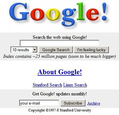Nace Google como motor de búsqueda