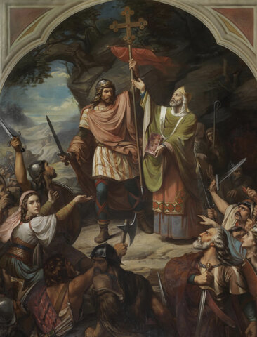 La batalla de Covadonga 722