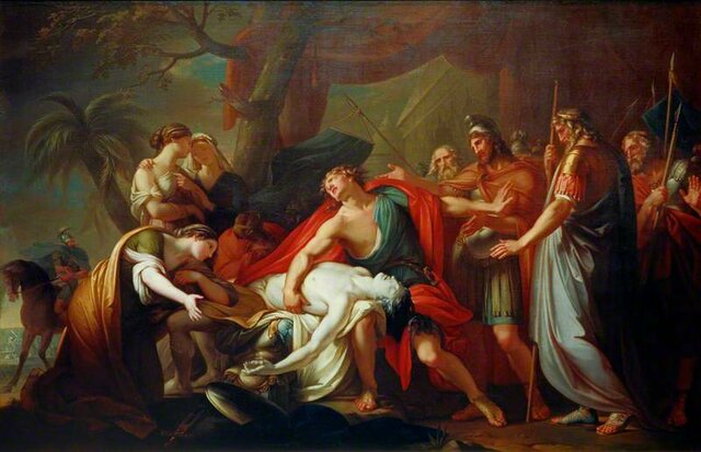 Achilles Lamenting the Death of Patroclus (Gavin Hamilton)