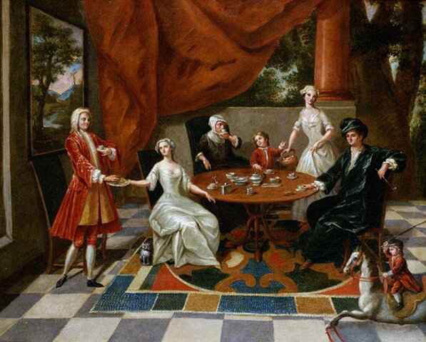 An Elegant Family Taking Tea (Gavin Hamilton)