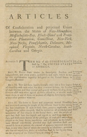 Articles of Confederation