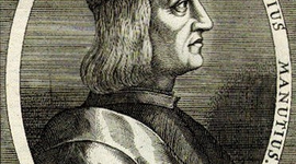 Timeline: Principales impresos de Aldo Manuzio. Aldo Manuzio y la fuente de Romana Antigua