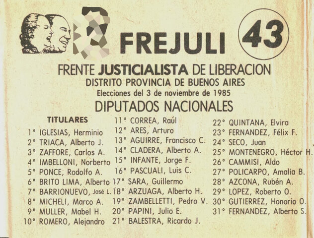 FREJULI: PERON PERON