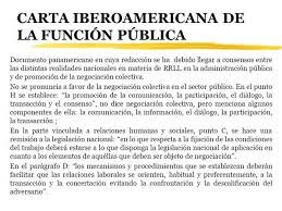 Se expide la carta Iberoamericana de la función pública