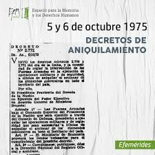 DECRETO DE ANIQUILAMIENTO 261/75