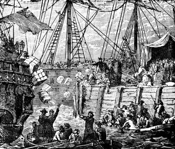 the Boston Tea party