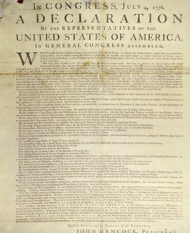 Declaration of independence