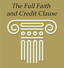 Full faith and Credit clause