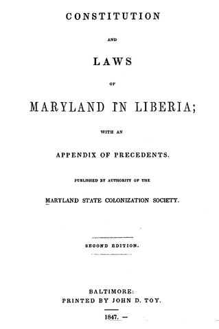 Maryland Slave Legislature