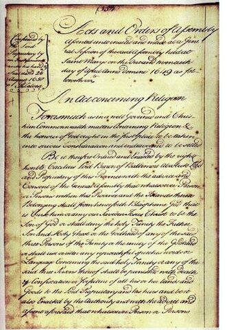 Maryland Toleration Act