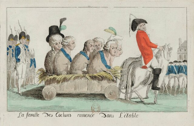 Louis XVI et sa famille de retour à Paris