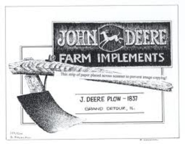 The first Steel Plow by John Deere