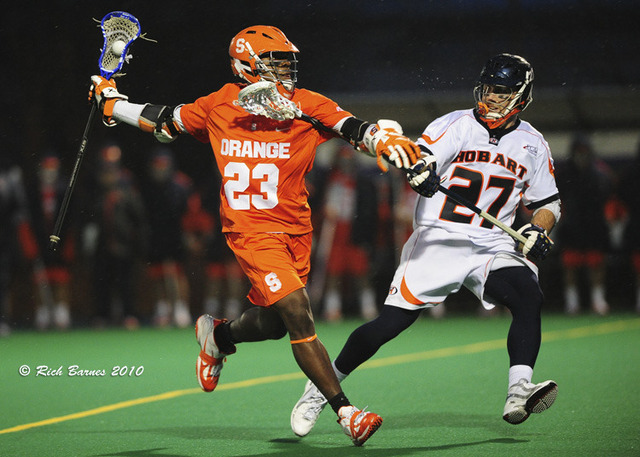 First lacrosse game.