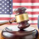 Us flag and gavel