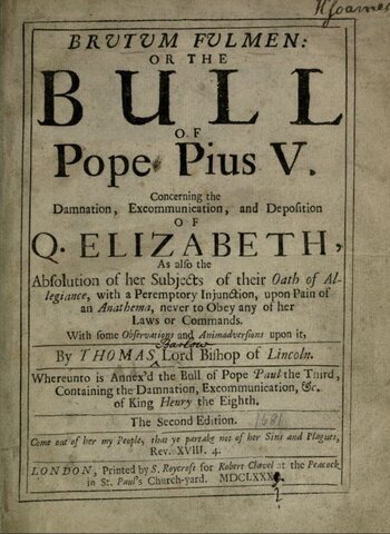 Excommunication of Elizabeth I