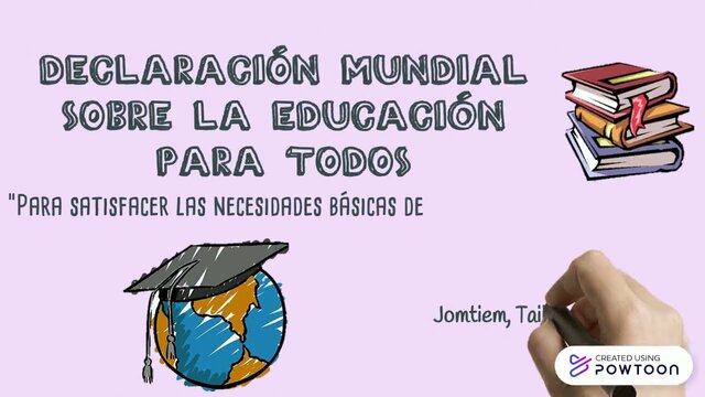 Declaración mundial de educación para todos Jomtien