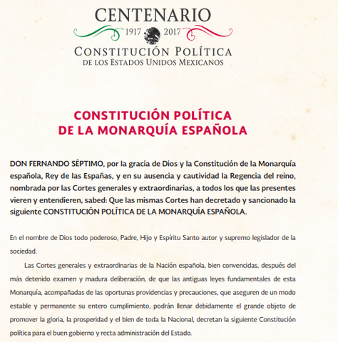 Constitución Política de la Monarquía Española