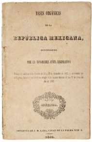 Bases de la Organización Política de la República Mexicana